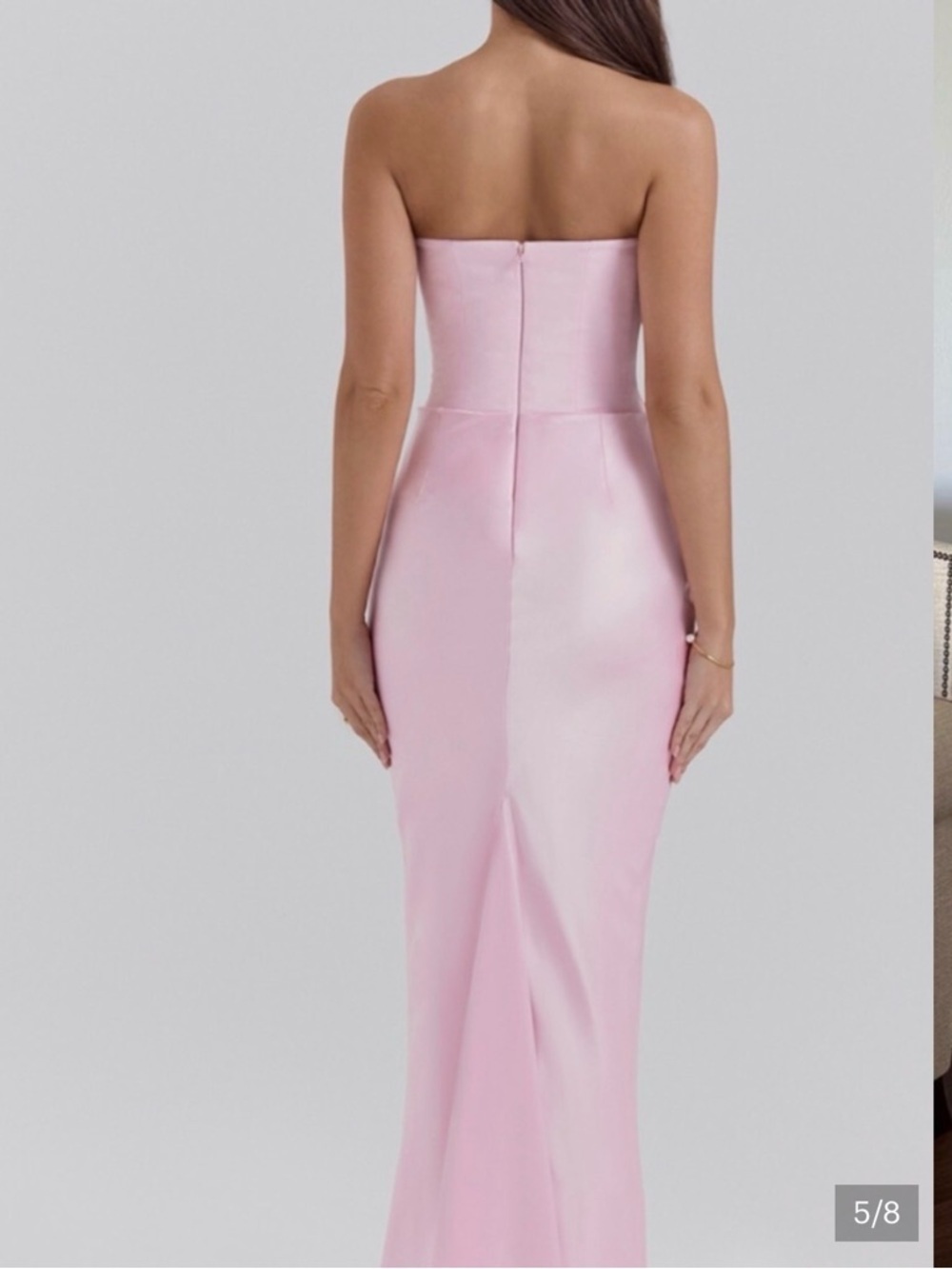 HOUSE OF CB'Persephone'Rose Shadow Strapless Corset Maxi - Picture 5 of 5
